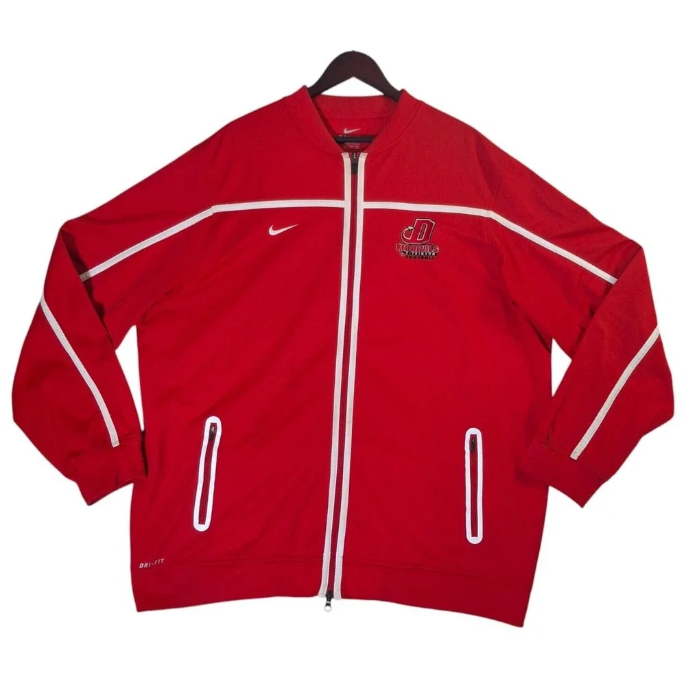Nike Dri Fit‎ Dickison Red Devils Football Zip Track Jacket Men's 2XL Zip Pocket
